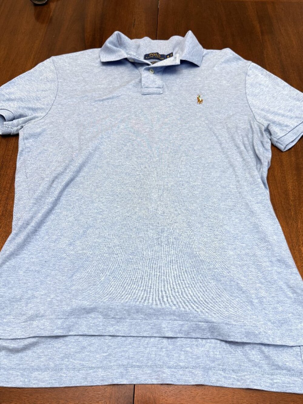 Polo Ralph Lauren Mens M Blue Pima Cotton Polo Shirt Old Money Preppy Chic 4518